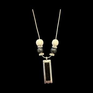 Elegant Black and Silver Pendant Necklace